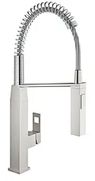 Змішувач для кухні з силіконовим виливом Grohe Eurocube 31395DC0, Нержавіюча сталь