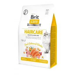 Сухий корм Brit Care Cat GF Haircare Healthy & Shiny Coat для котів, догляд за шкірою та шерстю, лосось і курка 400 г (арт.171307)