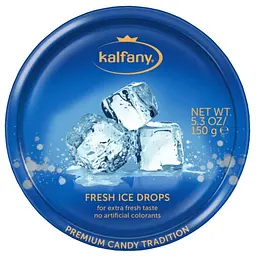 Льодяники Kalfany Fresh Ice освіжаючі м'ятні 150 г (4002590000046)