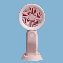 Маленький акумуляторний вентилятор Handheld Fan із підставкою для телефона, рожевий, настільний мінівентилятор