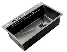 Кухонна мийка Mixxus Premium MH7545-SET-05 Nano-Black MX9632, Графит - мініатюра 4