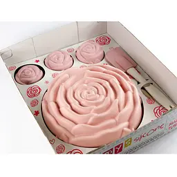 Набір силіконових форм для випікання Mys Silicone Rose Baking Set з лопаткою 6 шт. (40048) - мініатюра 3