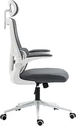 Офісне крісло GT Racer X-5728, біло-сіре (X-5728 White/Gray) - мініатюра 10