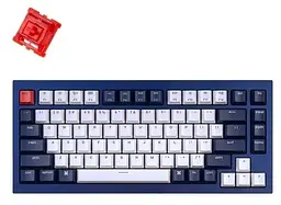 Клавіатура Keychron Q1 QMK Hot-Swappable Gateron Phantom Red RGB Knob Navy (Q1O1_KEYCHRON)