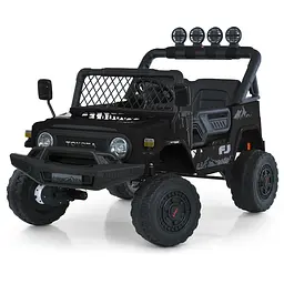 Дитячий електромобіль джип 24V7Ah 4x35W EVA шкіра MP3/USB/Bluetooth чорний (2566AEBLR-2 24V)