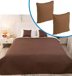 Набір покривало 220х240 + 2 подушки 40х40 "Chocolate" (К_993.52У_Chocolate)