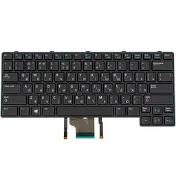 Клавіатура для ноутбука DELL (Latitude: E6430u) rus, чорний, підсвічування клавіш