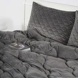 Ковдра двоспальна ТЕП VELOUR 1-04871_34536 180х210 см темно-сіра - мініатюра 5