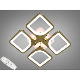 Стельова люстра Romin з диммером та LED підсвічуванням колір золото 80W