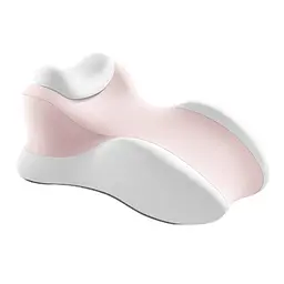 Рожева подушка ортопедична pillow-06 / Клиноподібна подушка для сну з поліестеру / Ортопедична подушка для підтримки ті