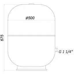 Гідроакумулятор з фіксованою мембраною 105 л Zilmet Hydro-Pro 10bar (11A0010500) - мініатюра 6