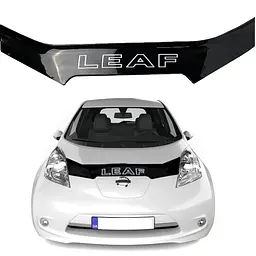 Дефлектор капота мухобійка Nissan Leaf 2010- Євро Кріплення Voron Glass