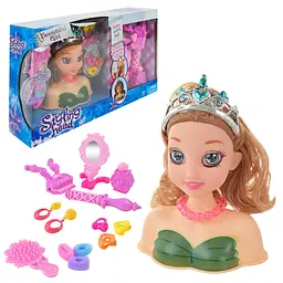 Ігровий набір манекен-бюст для зачісок Beautiful girl з аксесуарами (B369-38)
