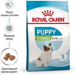 Сухий корм Royal Canin X-Small Puppy для цуценят дрібних порід з м'ясом птиці та рисом 1.5 кг - мініатюра 4