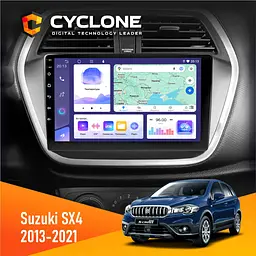 Штатна магнітола Suzuki SX4 2013-2021 Cyclone C9-011 4x64, DSP Cyclone (НФ-00007145)