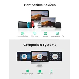 Перехідник USB 3.0 AM to RJ45 Ethernet 1000Mbps CR111 Black Ugreen (20256) - мініатюра 7