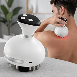 Масажер для шкіри голови Smart Body cupping massager / Вакуумний масажер для шиї та спини, антицелюлітний, USB / Лімфодренажний масажер - мініатюра 2