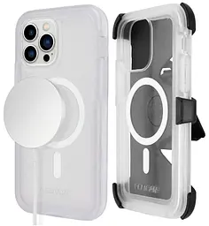 Оригинальный противоударный чехол для iPhone 14 Pro Pelican Voyager MagSafe Прозрачный аналог OtterBox Defender с клипсой