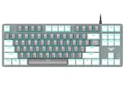 Механічна ігрова клавіатура Aula Mechanical F-3287 White-Grey Keycap KRGD Blue - мініатюра 2