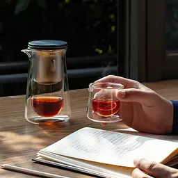 Чайник для заварювання TeaPot D-50 Press type 600ml Transparent - мініатюра 6