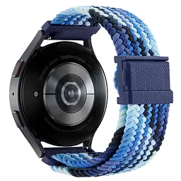 Нейлоновий ремінець Universal 20 mm Elastic Adjustment Samsung/Amazfit/Huawei Colorful Blue - мініатюра 2