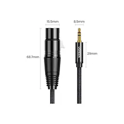 Кабель мультимедійний 3.5mm M to XLR F 2.0m AV182 black Ugreen (20244) - мініатюра 11
