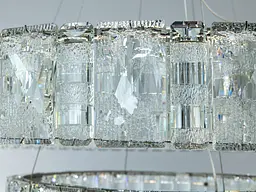 Підвісна LED люстра Diasha 585/800+500HR хром 135 Вт пульт 23 м2 - мініатюра 6