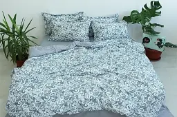 Комплект постільної білизни з компаньйоном TAG Tekstil R-T9253 Сімейний