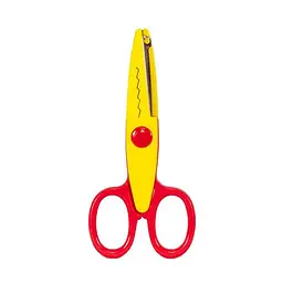 Ножиці дитячі 80685(Red-Yellow) з фігурним лезом