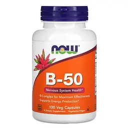 Комплекс витаминов группы B-50 100 капсул NOW vit0005650