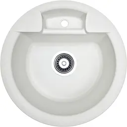 Кухонна мийка Adamant Fine Ø470x190 білий 185223, Білий