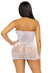 Сукня-сітка зі стразами Leg Avenue Rhinestone halter mini dress White, відкрита спина, one size - мініатюра 2