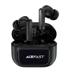 Бездротові навушники TWS ACEFAST W6 smart screen,ENC, IPX4, Чорний