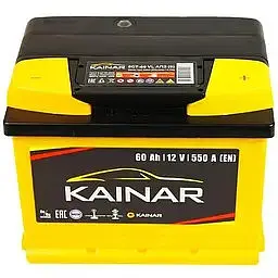 Акумулятор Kainar Standart 60Ah Н Ев (-/+) 550EN 242x175x175 мм - мініатюра 2