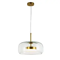 Світильник підвісний LED Levistella 909XL158-1 led (330) AB+CL, 9W, бронза, прозорий, для вітальні - мініатюра 2