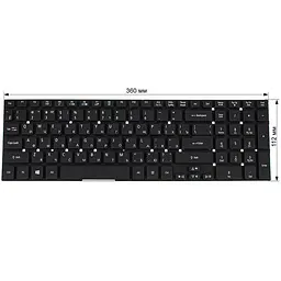 Клавіатура для ноутбука ACER (AS: 5755 5830 E1-522 E1-532 E1-731 V3-551 V3-731) rus чорний без фрейма - мініатюра 2