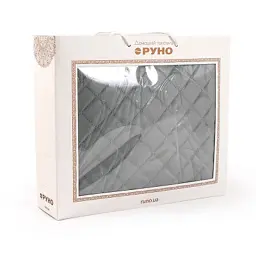 Покривало Руно двостороннє декоративне Velour Dark Grey ромб 150х220 см (360.55_Dark Grey ромб) - мініатюра 10