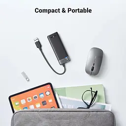USB хаб Ugreen USB - 4x USB 3.0 + Type-C Додаткове живлення 10W (5V/2A) 0.2м 5 в 1 5 Гбіт/с USB-A Концентратор Док-станція HUB (15548) - мініатюра 5