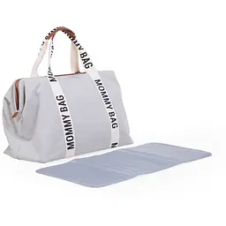 Сумка Childhome Mommy bag Signature - Canvas White, біла (CWMBBSCOW) - мініатюра 5