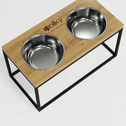 Hollky Base L — миски на підставці для середніх і великих собак (2 × 0,95 л, висота 20 см) - мініатюра 7