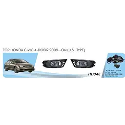 LED Протитуманні фари Honda Civic 2006-2012 USA H11-12V 55W з проводкою Комплект (HD-348W) - мініатюра 3
