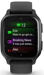Смарт-годинник Garmin Venu Sq 2 Music Edition Slate Aluminium Bezel with Black Case and Silicone Band [010-02700-10] [78785] - мініатюра 4