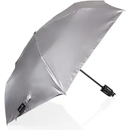Жіноча складана парасолька механічна Happy Rain 91 см сіра