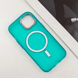 Чохол TPU+PC Lily with MagSafe для Apple iPhone 14 (6.1) Green - мініатюра 4