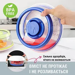 Вакуумна багаторазова кришка для продуктів Vacuum Food Sealer 19 см, A-plus Рожевий 85745 - мініатюра 6