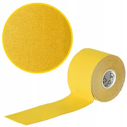 Стрічка кінезіологічна (кінезіо тейп) 4FIZJO 5 см x 5 м 4FJ0542 Yellow (P-5907739318824) - мініатюра 2