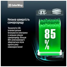 Акумулятор Крона USB-С 390 mAh 9V (Li-Polymer) ColorWay (CW-UB9V-06) - мініатюра 12