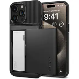 Чохол Spigen Slim Armor CS для Apple iPhone 15 Pro Max Black (ACS06589) [93024] - мініатюра 2