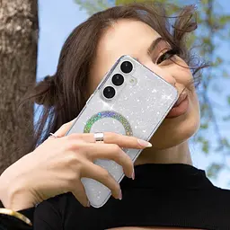 Чохол TPU Eclipse Sparkle (MagFit) для Samsung Galaxy S26+ Clear - мініатюра 2