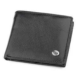Чоловічий купюрник ST Leather 18305 (ST159) чорний шкіряний - мініатюра 5